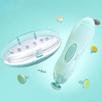 Elektrische veilige nagel Clipper Cutter baby nagel trimmer manicure pedicure Clipper cutter (groen) - thumbnail