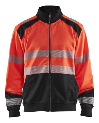 Blåkläder Sweatshirt hele rits High-Vis 35582528 | High-Vis Rood/Zwart | Maat XXL - 7330509623718