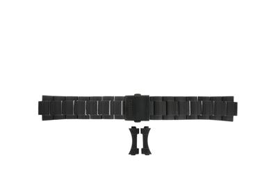 Horlogeband Seiko SSB179P1 / 8T67-00A0 / M0HB627N0 Staal Zwart 22mm