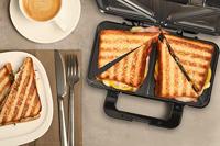 Bestron ASM90XLTG XL Sandwichmaker RVS/Zwart - thumbnail