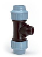 Draad t-stuk voor PE/tyleen - 16mm x 3/4 buitendraad - 16 bar - thumbnail