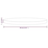 Tafelblad rond 60x3 cm massief grenenhout - thumbnail