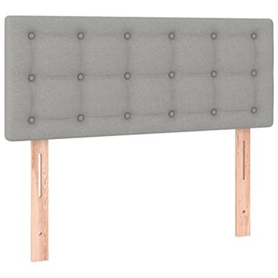 Hoofdbord LED 80x5x78/88 cm stof lichtgrijs