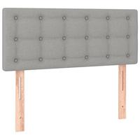 Boxspring met matras stof lichtgrijs 120x190 cm - thumbnail