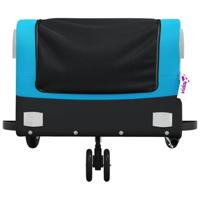 Fietstrailer 30 kg ijzer zwart en blauw - thumbnail