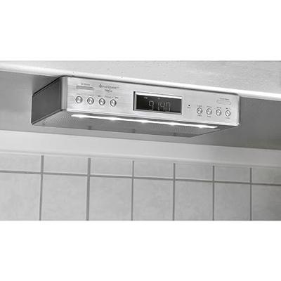 soundmaster UR2045 Under Cabinet Bluetooth/FM/DAB/DAB+ keukenradio met ledverlichting, dubbel alarm en kooktimer, zilver