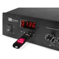 Power Dynamics PDM25 100V versterker 25W met Bluetooth, mp3 speler en radio - thumbnail