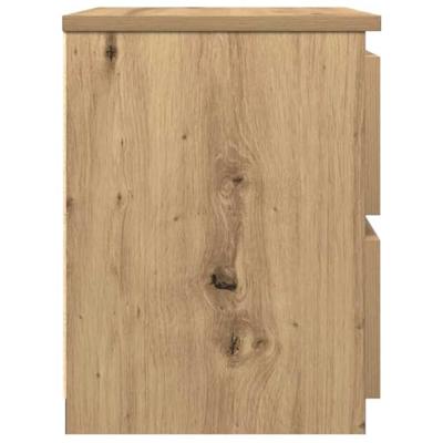 Nachtkastjes 2 st 30x30x40cm bewerkt hout artisanaal eikenkleur