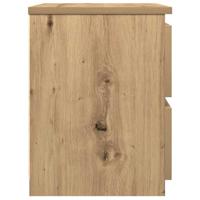 Nachtkastjes 2 st 30x30x40cm bewerkt hout artisanaal eikenkleur - thumbnail
