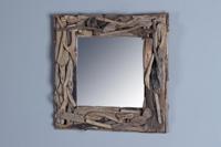 Treibholz-Spiegel 50x50 cm. - thumbnail