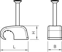 OBO Bettermann 2228467 Nagelklem Grijs 200 stuk(s) - thumbnail