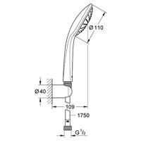 Grohe Vitalio Joy 1 Badset Met Handdouche 1 Stand Doucheslang 175 cm Wandhouder Chroom - thumbnail