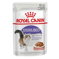 Royal Canin Sterilised in Jelly natvoer kattenvoer zakjes 12x85g - thumbnail