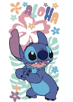 Stitch strandlaken Aloha 70 x 140 cm Polyester - thumbnail