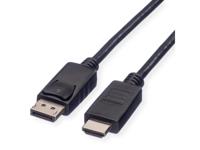 ROLINE RM DisplayPort Kabel DP - HDMI, M/M, zwart, 2 m - thumbnail