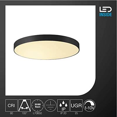 SLV 135170 LED-plafondlamp 119 W Zwart