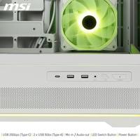 MSI MSI GEH Midi MAG PANO 110R PZ WHITE Midi-tower PC-behuizing Wit 4 voorgeïnstalleerde LED-ventilators - thumbnail