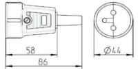 Bachmann 912.173 Koppeling met randaarde Kunststof Zwart IP20 - thumbnail