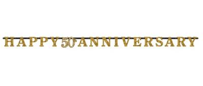 Letterslinger Happy Anniversary 50 Jaar Goud