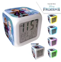 Disney Frozen wekker klok 8 x 8 cm - thumbnail