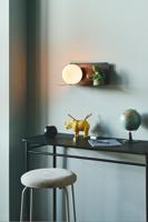 Zwarte wandplank met verlichting opaalglas Nordlux Lilibeth - thumbnail
