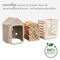 Insectenhotel cosy insect hotel d18 h23 cm paddenstoel beige bloempot elho - Elho - thumbnail