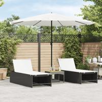 Parasol met stalen paal 324x324x247 cm wit - thumbnail
