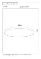 Lucide UNAR - Plafonnière - Ø 80 cm - LED 3 StepDim - 1x80W 2700K - Mat Goud / Messing - thumbnail