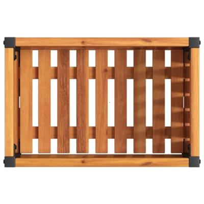 VidaXL Plantenbak 45x30x27,5 cm massief acaciahout en staal