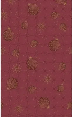 Duni dunicel tafelkleed gilded bauble 138x220cm bordeauxrood 1 stuks