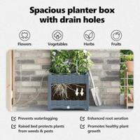Tuin Bloempot 2 pcs Licht Grijs Staal - thumbnail