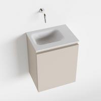 MONDIAZ OLAN 40cm toiletmeubel linen. LEX wastafel talc links geen kraangat - thumbnail
