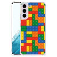 Samsung Galaxy S22 Doorzichtige Silicone Hoesje Blokken - thumbnail