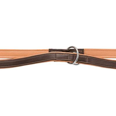 TRIXIE HONDENRIEM ACTIVE COMFORT VERSTELBAAR LEER BRUIN / LICHTBRUIN 200X2 CM
