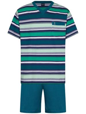 Katoenen Robson shortama strepen