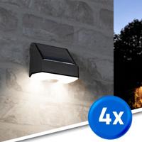 Solar wandlamp beam met schemer- en bewegingssensor op zonne-energie set van 4 stuks - thumbnail