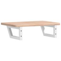 Badkamer wandschap staal en massief eikenhout - thumbnail