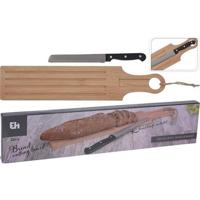 Excellent Houseware Houten Broodplank met Broodmes - thumbnail