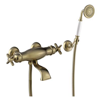 Badmengkraan Tres Clasic Opbouw Incl Handdouche Verouderd Messing Badmengkraan Tres Clasic Opbouw Incl Handdouche Verouderd Messing