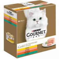 Gourmet Gold 8-Pack Mousse Combipack kattenvoer (96 x 85 g) 96 x 85 g - thumbnail