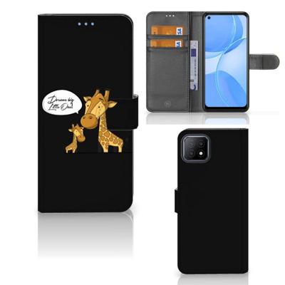 OPPO A73 5G Leuk Hoesje Giraffe OPPO A73 5G Leuk Hoesje Giraffe