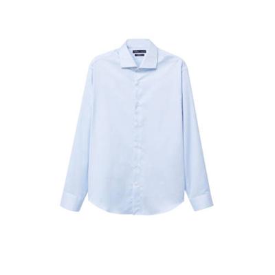 Mango Man regular fit overhemd lichtblauw