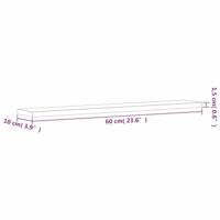 Wandschappen 4 st 60x10x1,5 cm bewerkt hout grijs sonoma eiken - thumbnail