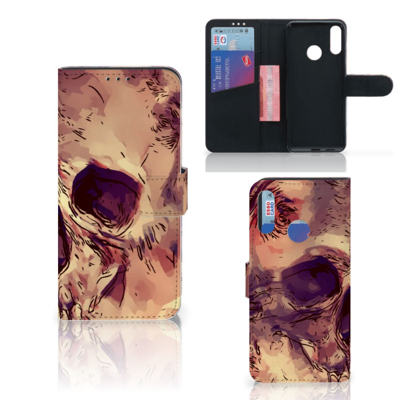 Telefoonhoesje met Naam Motorola Moto E6 Plus Skullhead