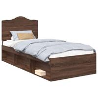 Bedframe Bruin Eiken 75 x 190 cm Massief grenenhout - thumbnail