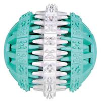 Trixie Denta leuk natuurlijke rubber mint smaak bal, 6 cm, pak van 4 - thumbnail