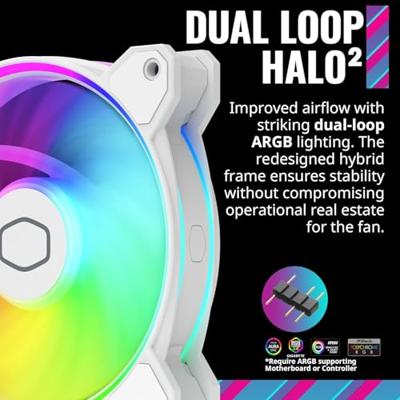 Cooler Master MasterFan MF120 Halo2 White Edition
