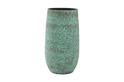 Hoge pot evi antiq bronze bloempot binnen 27 cm
