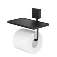 Toiletrolhouder Geesa Topaz Met Planchet Mat Zwart - thumbnail
