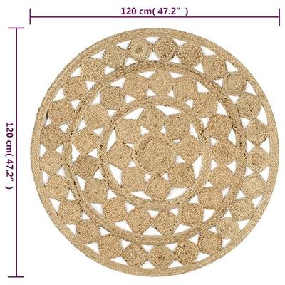 VidaXL Vloerkleed handgemaakt 120 cm gevlochten jute